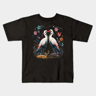 Stork Couple Valentine Kids T-Shirt